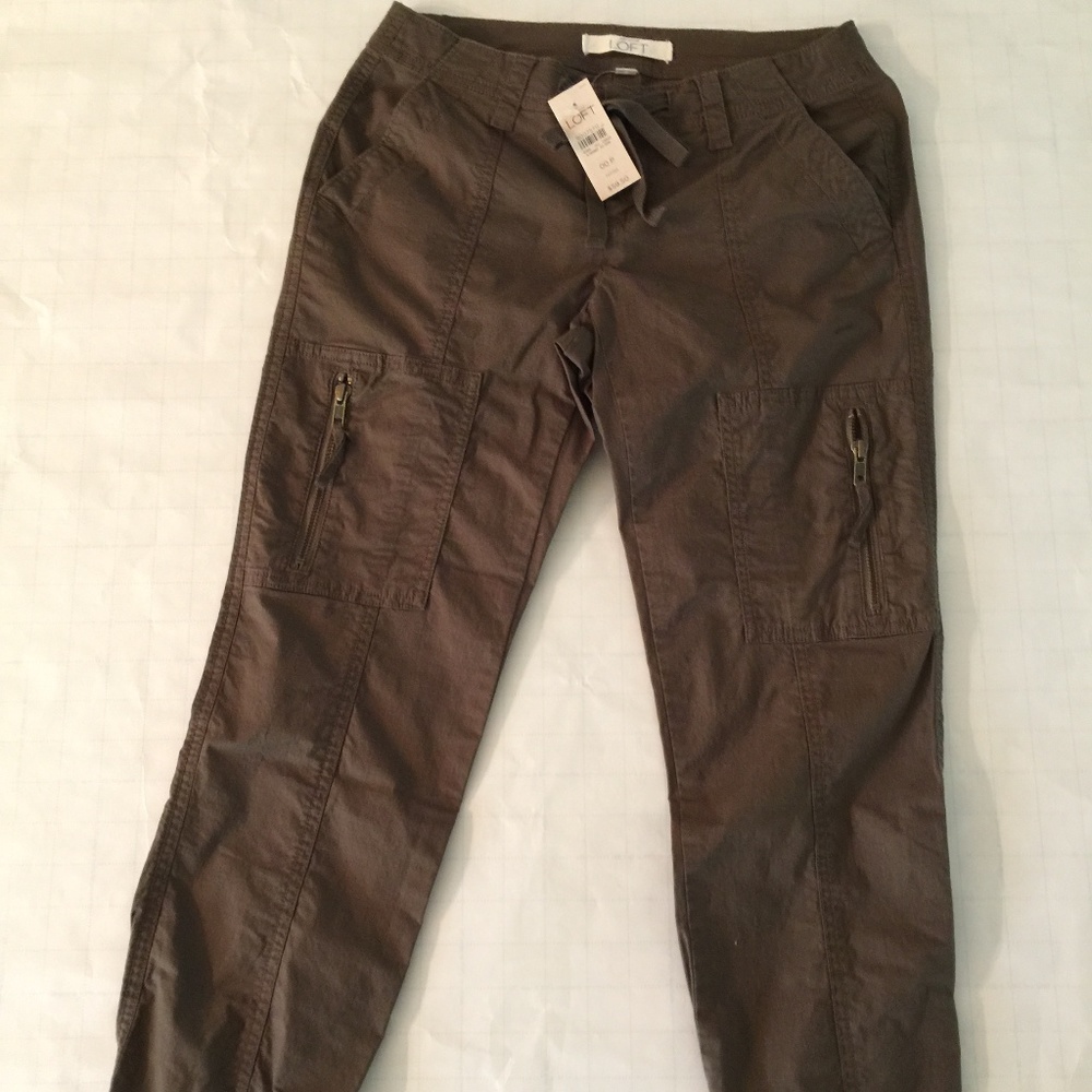 LOFT Dark Chocolate Color Carpri Pants